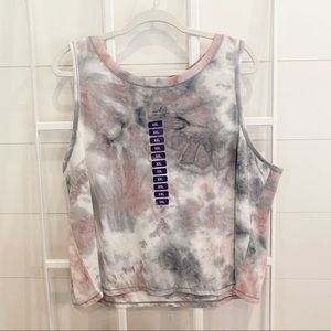 Tie dye athletic tank top